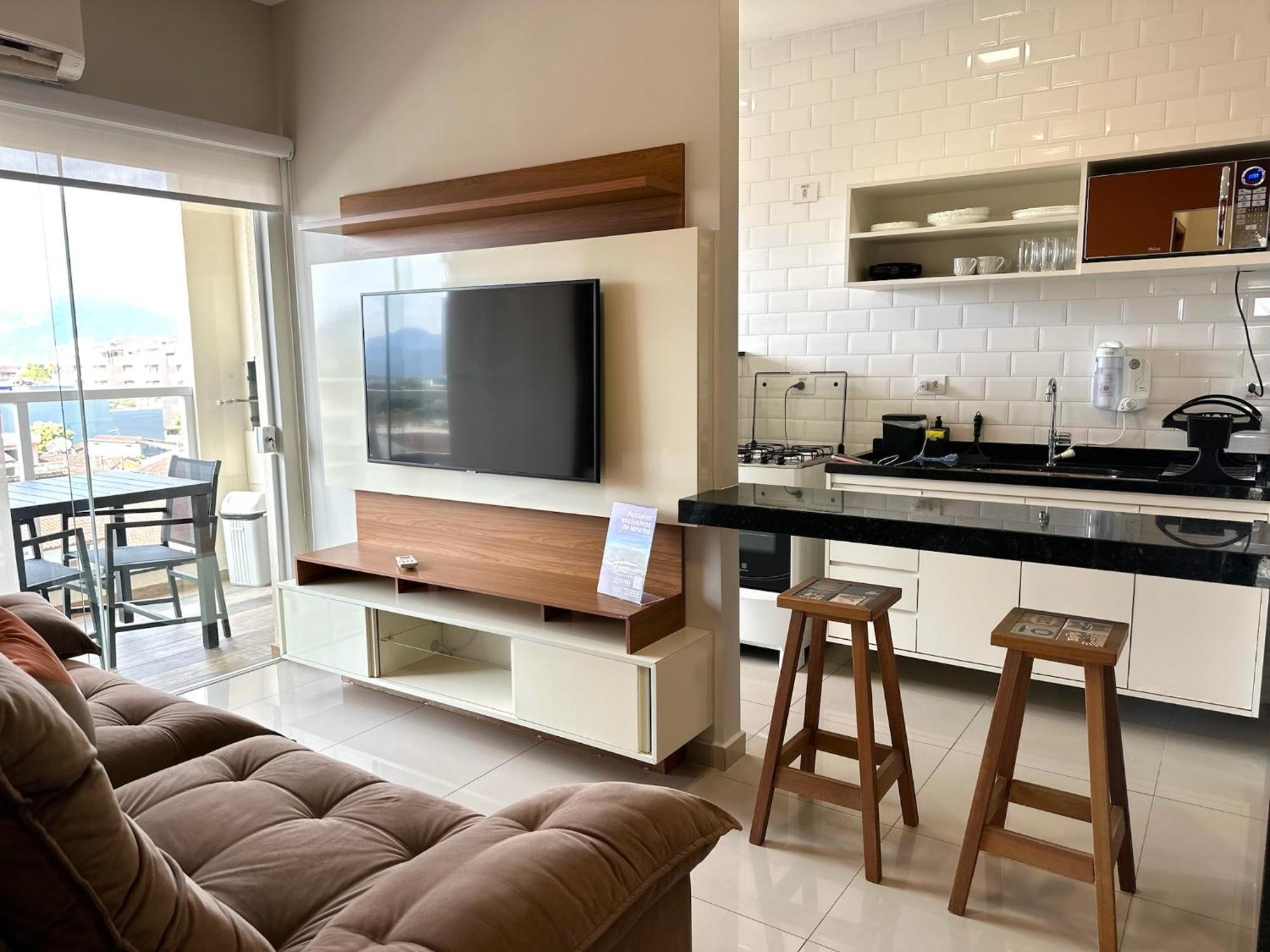 Apto Excelente C/ar, Varanda Gourmet E Piscina Apartamento Ubatuba